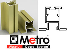 алюминиевый профиль Metro Absolut Door Systems для шкафа-купе